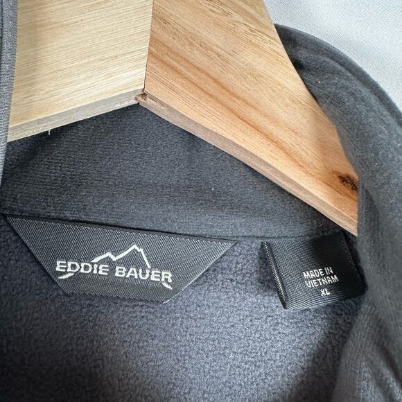 Eddie Bauer Leidos Full Zip Gray Weather Resist Soft Shell Jacket Mens Size XL - Picture 12 of 16